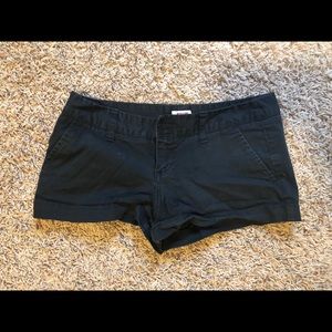 Plain black shorts